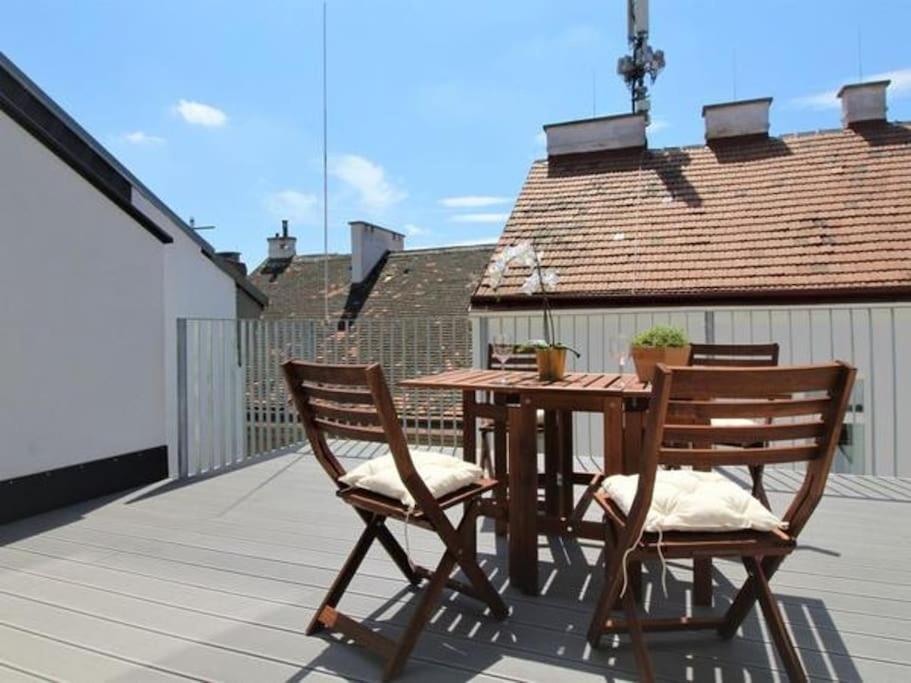 Luxury 2-Floor Rooftop Apartment With Terrace In The City Center Viena Exterior foto